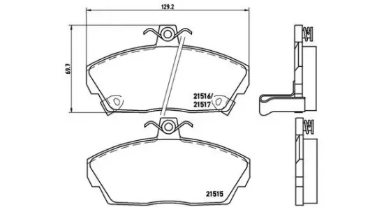 Bremsbelagsatz, Scheibenbremse Vorderachse MAGNETI MARELLI 363700428020 Bild Bremsbelagsatz, Scheibenbremse Vorderachse MAGNETI MARELLI 363700428020