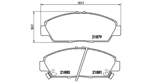 Bremsbelagsatz, Scheibenbremse Vorderachse MAGNETI MARELLI 363700428021