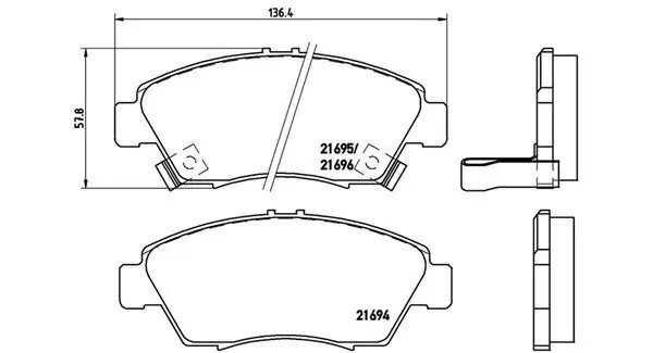 Bremsbelagsatz, Scheibenbremse Vorderachse MAGNETI MARELLI 363700428023