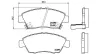 Bremsbelagsatz, Scheibenbremse Vorderachse MAGNETI MARELLI 363700428024 Bild Bremsbelagsatz, Scheibenbremse Vorderachse MAGNETI MARELLI 363700428024
