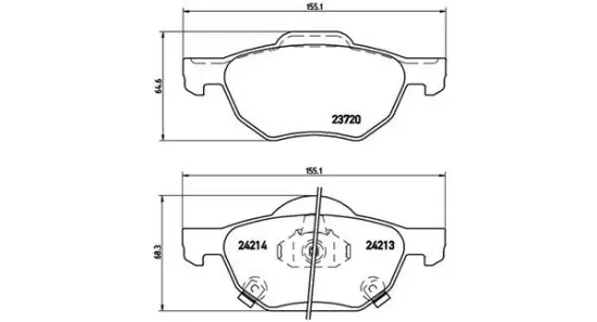 Bremsbelagsatz, Scheibenbremse Vorderachse MAGNETI MARELLI 363700428036 Bild Bremsbelagsatz, Scheibenbremse Vorderachse MAGNETI MARELLI 363700428036