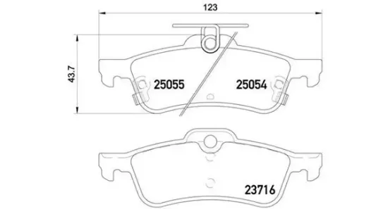 Bremsbelagsatz, Scheibenbremse Hinterachse MAGNETI MARELLI 363700428070 Bild Bremsbelagsatz, Scheibenbremse Hinterachse MAGNETI MARELLI 363700428070