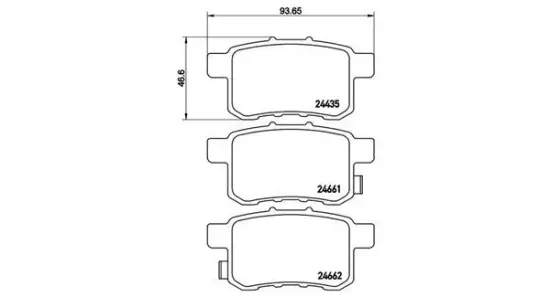Bremsbelagsatz, Scheibenbremse Hinterachse MAGNETI MARELLI 363700428072 Bild Bremsbelagsatz, Scheibenbremse Hinterachse MAGNETI MARELLI 363700428072