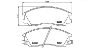 Bremsbelagsatz, Scheibenbremse Vorderachse MAGNETI MARELLI 363700430017