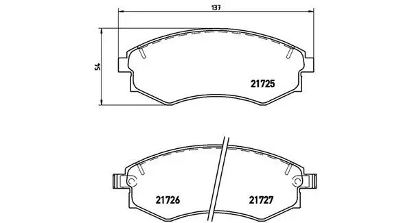 Bremsbelagsatz, Scheibenbremse Vorderachse MAGNETI MARELLI 363700430022