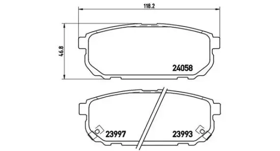 Bremsbelagsatz, Scheibenbremse Hinterachse MAGNETI MARELLI 363700430023 Bild Bremsbelagsatz, Scheibenbremse Hinterachse MAGNETI MARELLI 363700430023