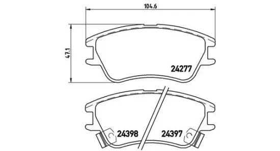 Bremsbelagsatz, Scheibenbremse MAGNETI MARELLI 363700430027 Bild Bremsbelagsatz, Scheibenbremse MAGNETI MARELLI 363700430027