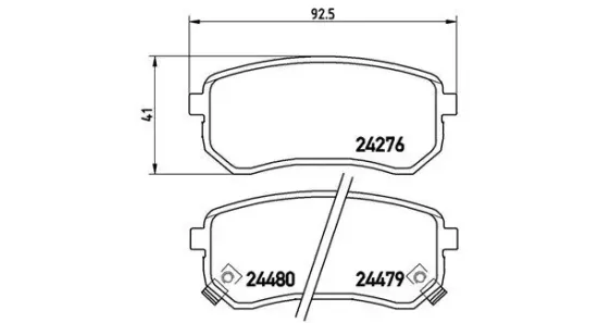 Bremsbelagsatz, Scheibenbremse Hinterachse MAGNETI MARELLI 363700430033 Bild Bremsbelagsatz, Scheibenbremse Hinterachse MAGNETI MARELLI 363700430033
