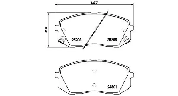 Bremsbelagsatz, Scheibenbremse Vorderachse MAGNETI MARELLI 363700530056