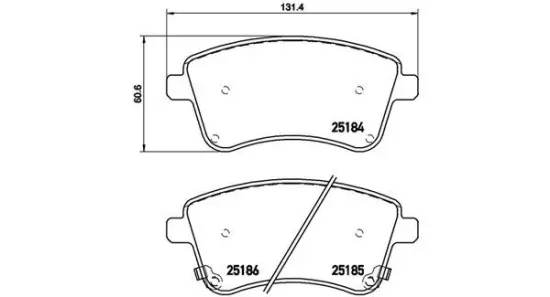 Bremsbelagsatz, Scheibenbremse Vorderachse MAGNETI MARELLI 363700430064 Bild Bremsbelagsatz, Scheibenbremse Vorderachse MAGNETI MARELLI 363700430064