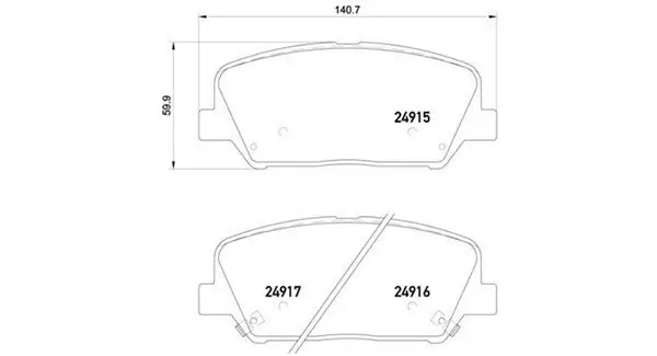 Bremsbelagsatz, Scheibenbremse Vorderachse MAGNETI MARELLI 363700430065