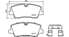 Bremsbelagsatz, Scheibenbremse Hinterachse MAGNETI MARELLI 363700430085