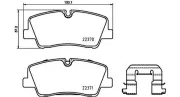 Bremsbelagsatz, Scheibenbremse Hinterachse MAGNETI MARELLI 363700430085