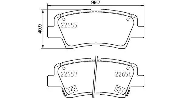 Bremsbelagsatz, Scheibenbremse Hinterachse MAGNETI MARELLI 363700430103