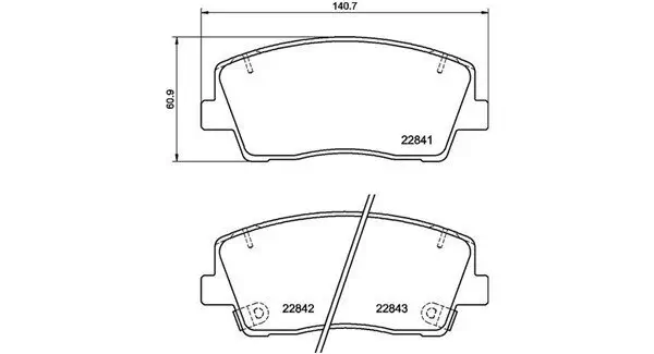 Bremsbelagsatz, Scheibenbremse Vorderachse MAGNETI MARELLI 363700430108