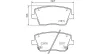 Bremsbelagsatz, Scheibenbremse Hinterachse MAGNETI MARELLI 363700430112
