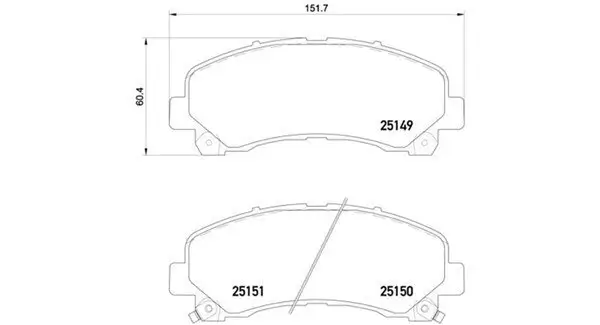Bremsbelagsatz, Scheibenbremse Vorderachse MAGNETI MARELLI 363700434007