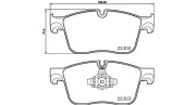 Bremsbelagsatz, Scheibenbremse Vorderachse MAGNETI MARELLI 363700436031