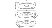 Bremsbelagsatz, Scheibenbremse Hinterachse MAGNETI MARELLI 363700437011