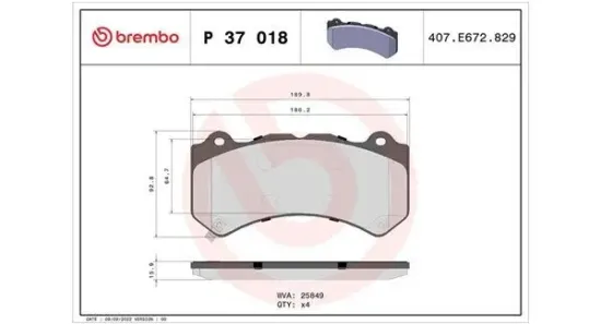 Bremsbelagsatz, Scheibenbremse MAGNETI MARELLI 363700437018 Bild Bremsbelagsatz, Scheibenbremse MAGNETI MARELLI 363700437018