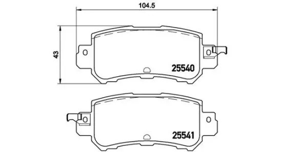 Bremsbelagsatz, Scheibenbremse Hinterachse MAGNETI MARELLI 363700449047 Bild Bremsbelagsatz, Scheibenbremse Hinterachse MAGNETI MARELLI 363700449047
