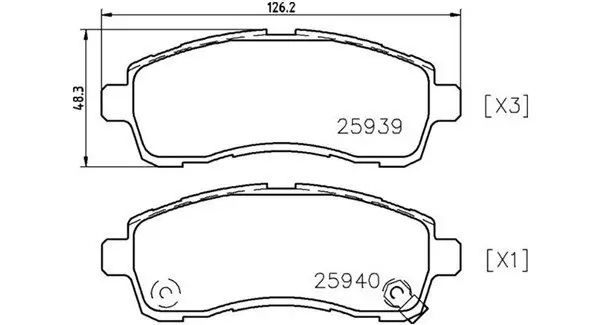 Bremsbelagsatz, Scheibenbremse MAGNETI MARELLI 363700449057