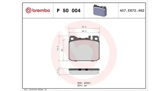 Bremsbelagsatz, Scheibenbremse Vorderachse MAGNETI MARELLI 363700450004 Bild Bremsbelagsatz, Scheibenbremse Vorderachse MAGNETI MARELLI 363700450004