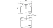 Bremsbelagsatz, Scheibenbremse Hinterachse MAGNETI MARELLI 363700450030