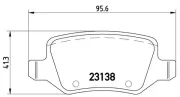 Bremsbelagsatz, Scheibenbremse Hinterachse MAGNETI MARELLI 363700450058