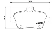Bremsbelagsatz, Scheibenbremse Hinterachse MAGNETI MARELLI 363700450091