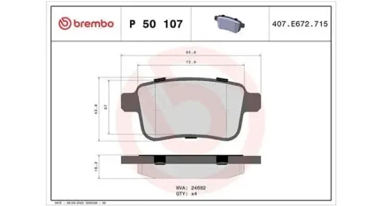 Bremsbelagsatz, Scheibenbremse MAGNETI MARELLI 363700450107 Bild Bremsbelagsatz, Scheibenbremse MAGNETI MARELLI 363700450107