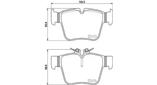 Bremsbelagsatz, Scheibenbremse Hinterachse MAGNETI MARELLI 363700450133 Bild Bremsbelagsatz, Scheibenbremse Hinterachse MAGNETI MARELLI 363700450133