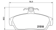 Bremsbelagsatz, Scheibenbremse Vorderachse MAGNETI MARELLI 363700452015