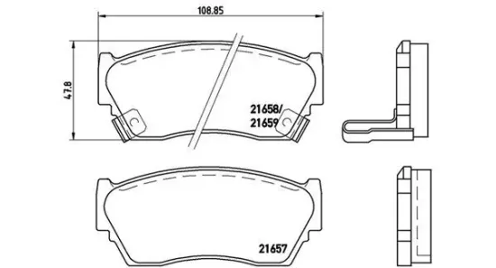 Bremsbelagsatz, Scheibenbremse MAGNETI MARELLI 363700456027 Bild Bremsbelagsatz, Scheibenbremse MAGNETI MARELLI 363700456027