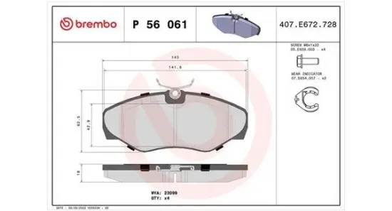 Bremsbelagsatz, Scheibenbremse MAGNETI MARELLI 363700456061 Bild Bremsbelagsatz, Scheibenbremse MAGNETI MARELLI 363700456061