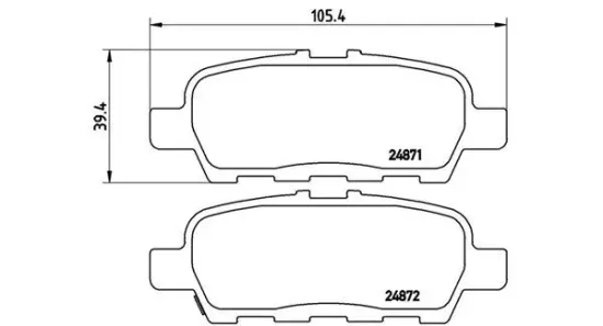 Bremsbelagsatz, Scheibenbremse Hinterachse MAGNETI MARELLI 363700456068 Bild Bremsbelagsatz, Scheibenbremse Hinterachse MAGNETI MARELLI 363700456068