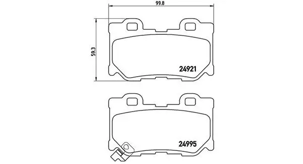 Bremsbelagsatz, Scheibenbremse Hinterachse MAGNETI MARELLI 363700456095