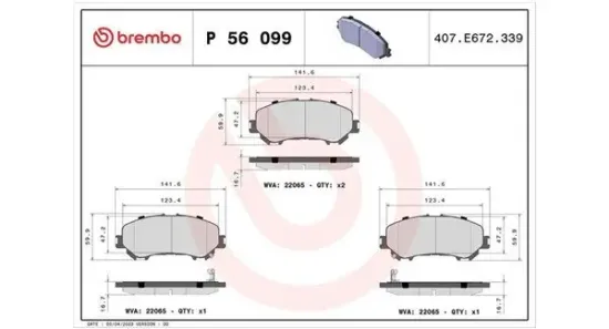 Bremsbelagsatz, Scheibenbremse Vorderachse MAGNETI MARELLI 363700456099 Bild Bremsbelagsatz, Scheibenbremse Vorderachse MAGNETI MARELLI 363700456099