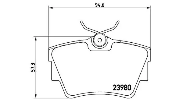 Bremsbelagsatz, Scheibenbremse Hinterachse MAGNETI MARELLI 363700459041