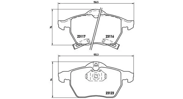 Bremsbelagsatz, Scheibenbremse Vorderachse MAGNETI MARELLI 363700459048