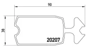 Bremsbelagsatz, Scheibenbremse MAGNETI MARELLI 363700461002