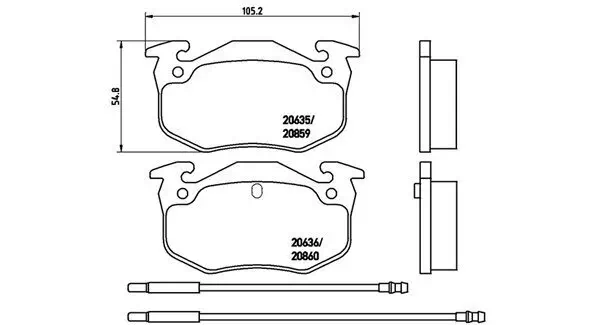 Bremsbelagsatz, Scheibenbremse MAGNETI MARELLI 363700461029