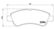 Bremsbelagsatz, Scheibenbremse Vorderachse MAGNETI MARELLI 363700561066