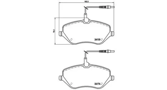 Bremsbelagsatz, Scheibenbremse MAGNETI MARELLI 363700461078 Bild Bremsbelagsatz, Scheibenbremse MAGNETI MARELLI 363700461078