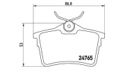 Bremsbelagsatz, Scheibenbremse Hinterachse MAGNETI MARELLI 363700461084