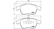 Bremsbelagsatz, Scheibenbremse Vorderachse MAGNETI MARELLI 363700461086