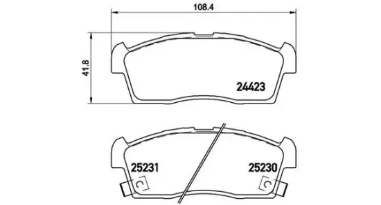 Bremsbelagsatz, Scheibenbremse MAGNETI MARELLI 363700461108 Bild Bremsbelagsatz, Scheibenbremse MAGNETI MARELLI 363700461108