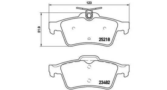 Bremsbelagsatz, Scheibenbremse MAGNETI MARELLI 363700461110 Bild Bremsbelagsatz, Scheibenbremse MAGNETI MARELLI 363700461110