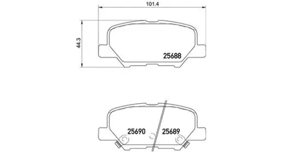 Bremsbelagsatz, Scheibenbremse Hinterachse MAGNETI MARELLI 363700461111 Bild Bremsbelagsatz, Scheibenbremse Hinterachse MAGNETI MARELLI 363700461111