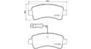 Bremsbelagsatz, Scheibenbremse Hinterachse MAGNETI MARELLI 363700461130